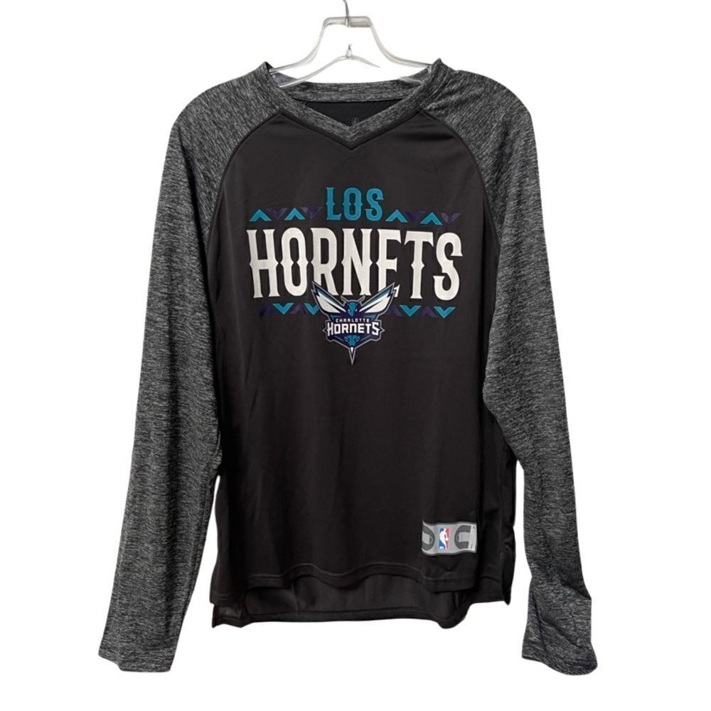 Charlotte Hornets Fanatics Branded Noches Shooting Raglan long sleeve size L - Picture 4 of 10